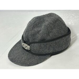 Vintage Stormy‎ Kromer 1903 ~ Wool Blend Hat Size 7 Gray Flap Cap USA